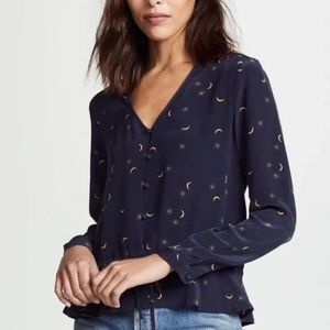Rails Crescent Moon Silk Blouse